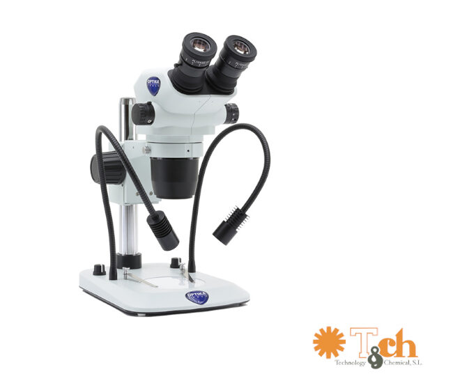 Microscopio binocular con iluminación optika tch szo-5