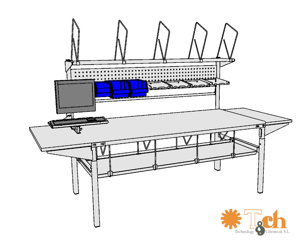 Configuración mesa de almacen logistico