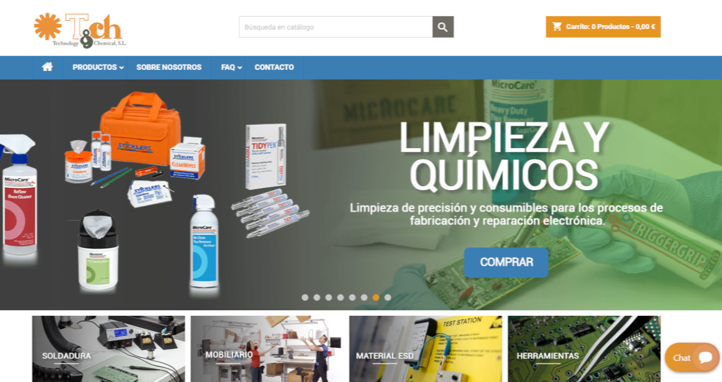 tienda online - categoría productos químicos tch.es